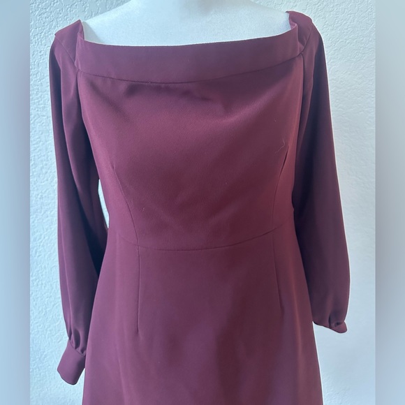 JILL by JILLSTUART Women's Off The Shoulder Burgundy Raisin Dress SZ 6 Cocktail - Picture 8 of 9